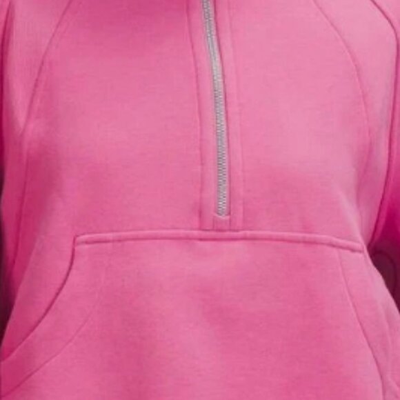 Lululemon Oversized Long Scuba 1/2 Zip Pullover in Pink Blossom - Picture 1 of 14